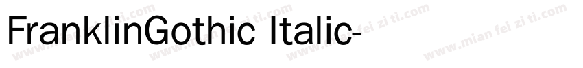FranklinGothic Italic字体转换